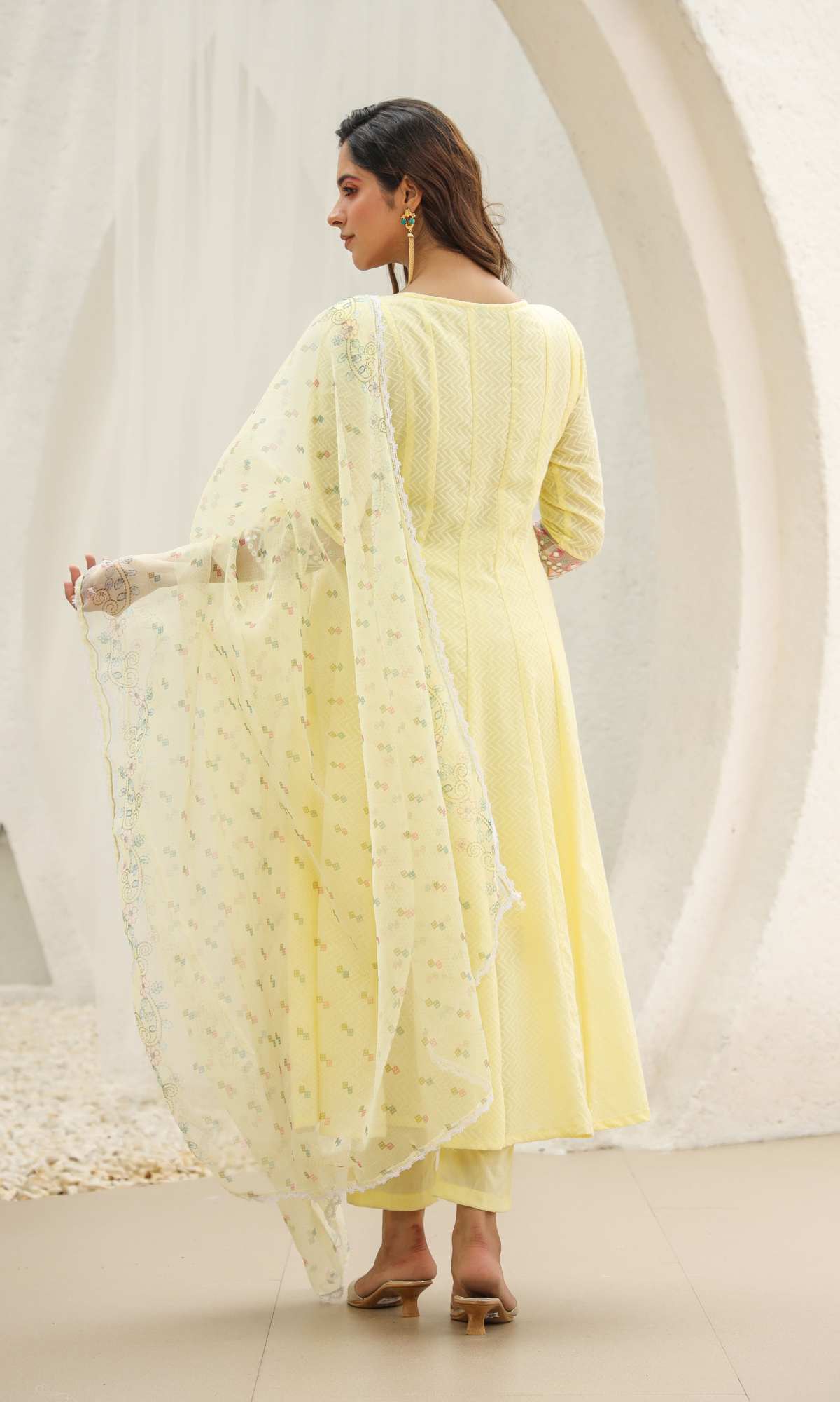 Yellow Frock Style Suit